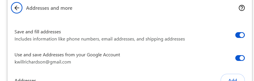 Saved Address Save Addresses for Checkout in Chrome – Jewel Heart